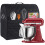 Capa protetora contra poeira compatível com batedeira KitchenAid, com alça superior e bolsos para acessórios, preta. 7