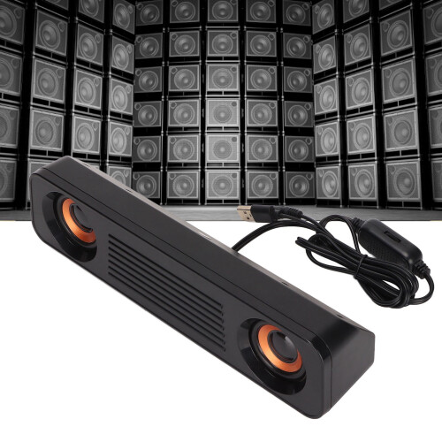 LIYJTK Μπάρα ηχείων HiFi 2.1 καναλιών 11,02", εσωτερικού/εξωτερικού χώρου, μαύρο 1