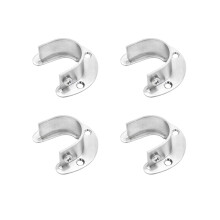 4pcs Stainless Steel Clothes Hanging Rod Supports Closet Pole Sockets Flange Rod Holder (32mm)