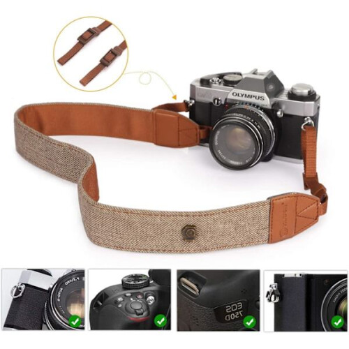 Vintage style camera strap for all Nikon DSLR cameras 2