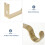 3 Pcs Curtain Rod Bracket Hooks Adjustable Brackets Gold for Rods Ceiling Mount 5