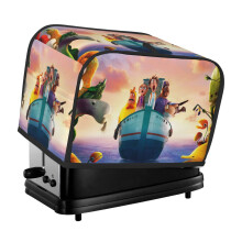Cloudy With A Chance Of Meatballs Toaster Cover 2 Slice, Bread Dust Cover & Fingerprint Protection-Polyester, Kitchen Small Appliance Covers
