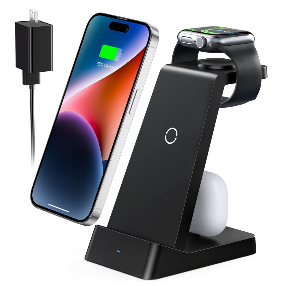 Cyber Monday Deals 2024: Viflosae 3-In-1 Wireless Charging Station With Adapter, Fast Charging, Compatible With Iphone Charger 9395123607931