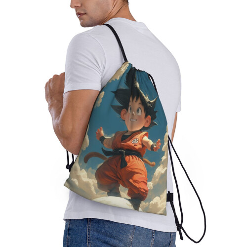 Τσάντα Dragon Ball Classic με κορδόνι, πτυσσόμενη, αθλητική, γυμναστικής, τσάντα με 2