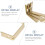3 Pcs Curtain Rod Bracket Hooks Adjustable Brackets Gold for Rods Ceiling Mount 3