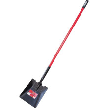 Bully Tools 62510, pala de punta cuadrada de calibre 14. Mango largo de fibra de vidrio.