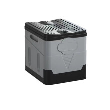 Portable Camping Toilet with Foldable Compact Design for Travel, Road Trips and Outdoor Use (Gray)