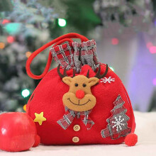 Txmfgh2PC Kerstdecoratie Cadeautasjes, Herbruikbare Stoffen Tasjes geschikt voor Kindercadeautjes & Snoep, Feestjes