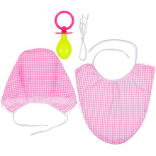 WSTEER Conjunto de 3 peças para cosplay divertido de adultos, incluindo chupeta, babador e chapéu de bebê. Acessórios engraçados para festas