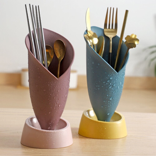 Staron Αποστράγγιση Chopsticks Πιρούνια Μαχαιροπήρουνων Κουτάλια Εκκαθάριση (Μπλε),