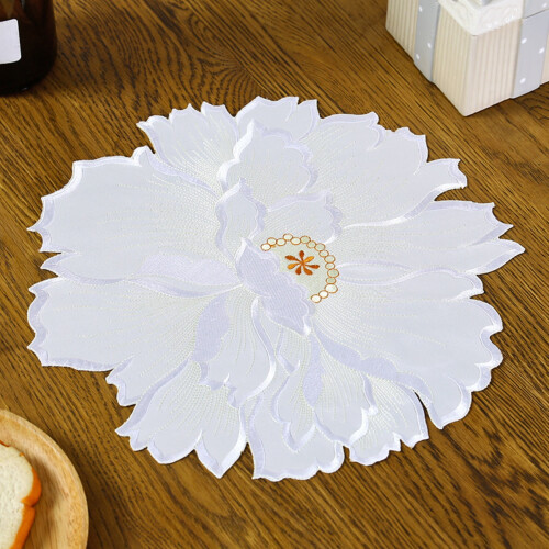 COOLL Table Doily Indeformable Wide Application Creative Flower Embroidery Lace Polyester Table Doily 1