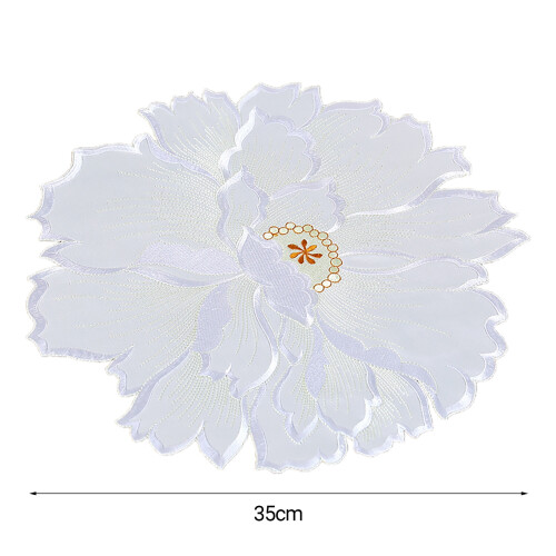 COOLL Table Doily Indeformable Wide Application Creative Flower Embroidery Lace Polyester Table Doily 2