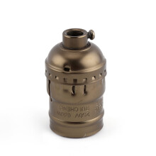 Douille NIKOU rétro E27, support de lampe suspendue à vis (bronze)