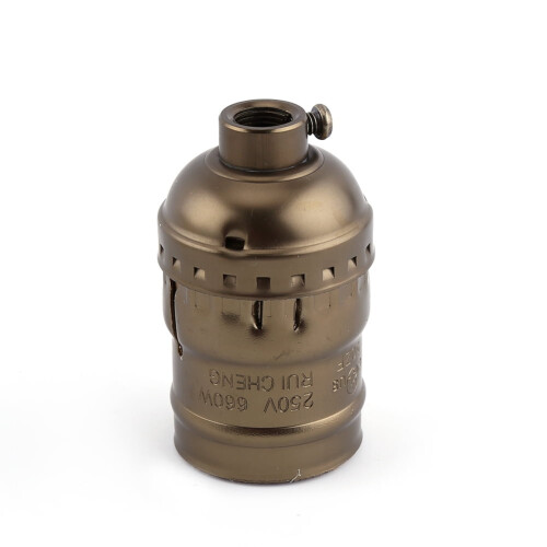Douille NIKOU rétro E27, support de lampe suspendue à vis (bronze)
