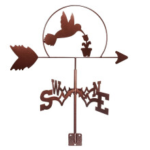 Farmhouse Weather Vane Rustproof Metal Wind Direction Indicator for Outdoor Garden Decoration