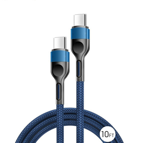Καλώδιο USB C σε USB C 10ft, καλώδιο γρήγορης φόρτισης 60W/3A συμβατό με Samsung Galaxy S22/S21/S20,