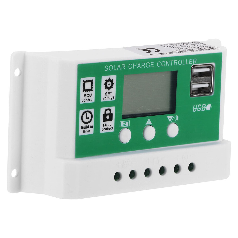 Solar Charge Controller 10A 12V 24V Pwm With Large Lcd Display And Multiprotection For Solar Panels 9164114621030
