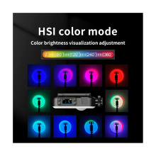 Valokuvausvalot LED-valot pöytäpuhelimen telineellä Suora lähetystäyttövalo RGB-ympäristövalo, C