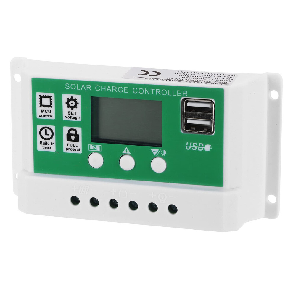 10A 12V 24V Pwm Solar Charge Controller With Lcd Display, Fast Pwm Charging For OffâGrid Systems 9099447406828