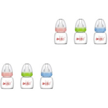 Glass Baby Bottle 6 Pcs Breastfed Bottles Kids Milk Water Toddler Mother Silicone Medium Bounce