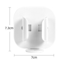 Porte-brosses à dents compact, étagère de salle de bain avec système d'évacuation automatique, rangement facile pour brosses à dents, blanc