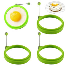 siliconen eierringen, antiaanbak eierringen, eierbakringen, perfecte ringen voor gebakken eieren of pannenkoeken.