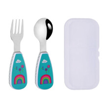 2Pcs Toddler Utensils Cute Toddler Feeding Spoon And Fork Set Innovative C G6A0