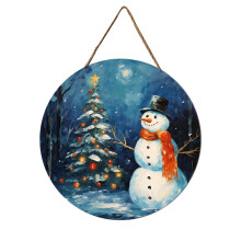 Kerstdecoratie voor de voordeur, landelijke verandaversiering, kerst welkomstbord met bessen, kerstdecoratie voor gastendeur, 30 cm