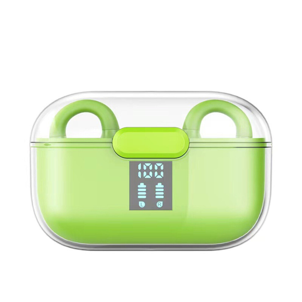 Avtoify New Private Model Conduction Inaudible True Wireless Bluetooth Headset Noise Reduction Ear Clip Ear Green 9395123714677