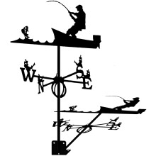 Metal Roof Weathervane Stainless Steel Farm Scene RustResistant Outdoor Wind Direction Indicator