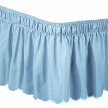 YHAIOGS Scalloped Elastic Bed Wrap Around Easy Fit Dust Ruffle Bedskirt /King