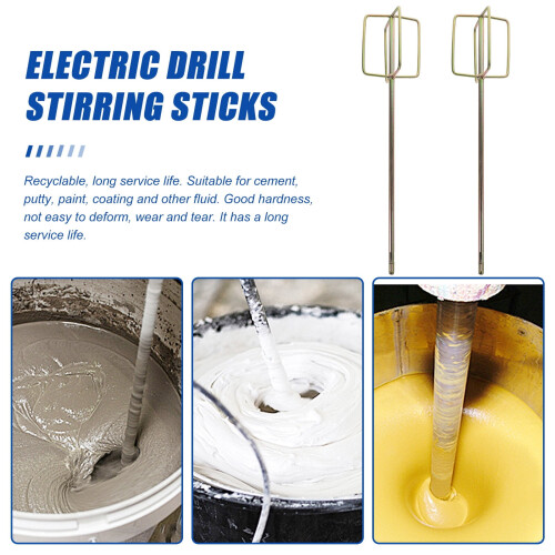 2 Pcs Stirring Rod Electric Tool Accessories Hand Mixer Handheld Mud Alloy 2