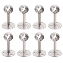 8Pcs Ceiling Mount Brackets Closet Rod Holder Wardrobe Pole Brackets Hooks