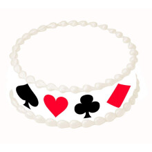 Casino Set of 3 Edible pre-cut Cake strips side border Birthday Party Decoration.