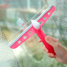EQWLJWE Multi-Purpose Silicon Squeegee for Window, Glass, Shower Door, Car Windshield, Heavy Duty Window Scrubber, Includes Suction Hook