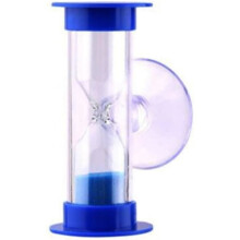 2 Minute Shower Sand Timer Suction Cup Bathroom Countdown Hourglass No Batteries Needed Funny Bath Accessory Blue