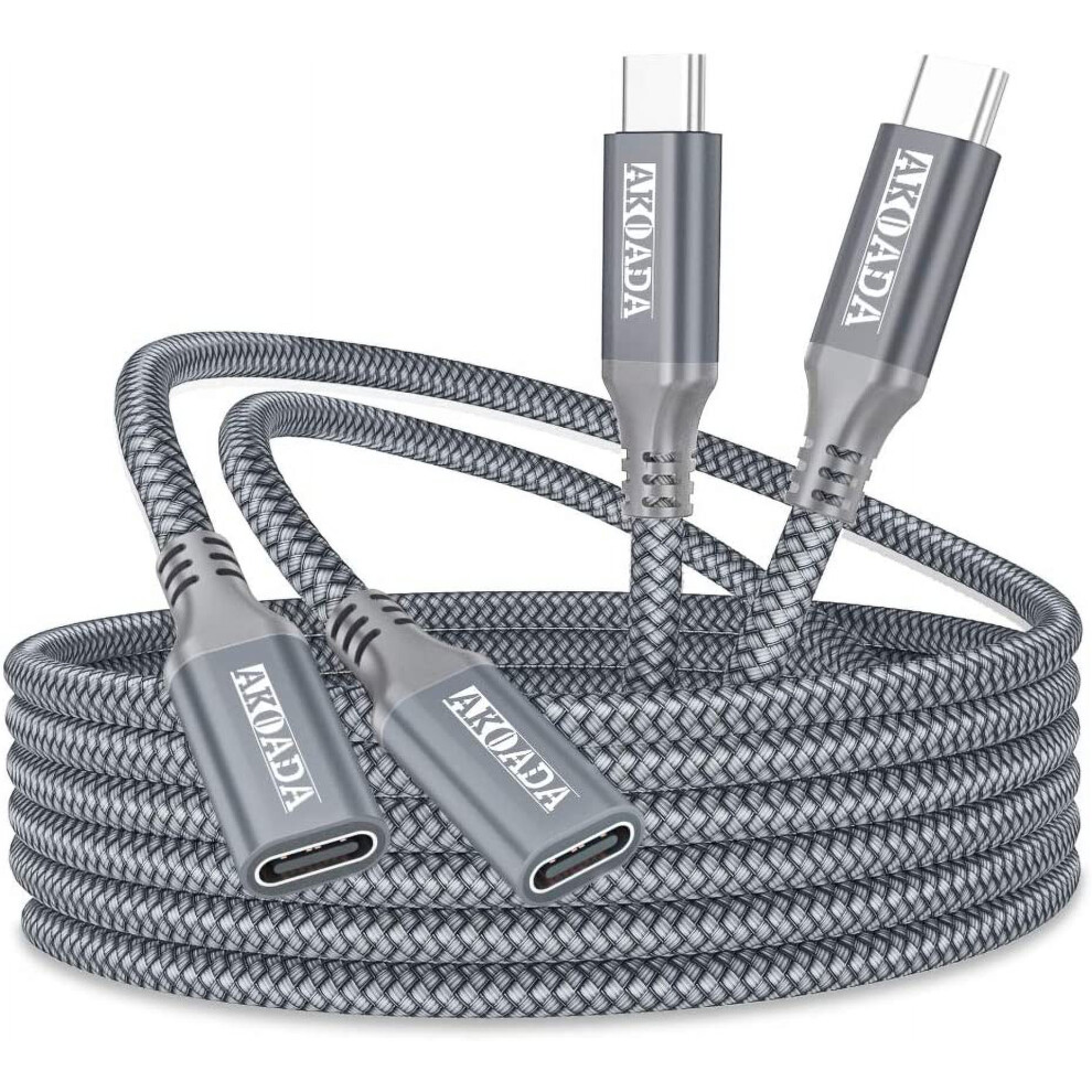 Usb C Extension Cable 5Ft/1.5M [100W 10Gbps], 2 Pack Usb-C 3.1 Gen 2 Extension Cable Usb C Extender Cable 4K 9071309656053