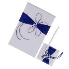 Wedding Satin Crystal Guest Wedding Reception Guest Signing Blue