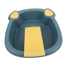 Laundry Wash Basin with Integrated Washboard, Durable SpaceSaving Cartoon Bucket for Hand Washing Clothes
