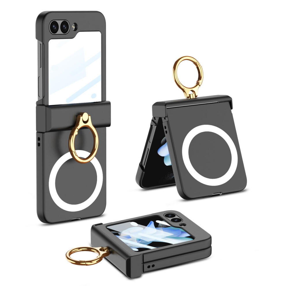 Slim Clear Case Compatible With Samsung Galaxy Z Flip 5, Magnetic Hinge Protection & Kickstand, Compatible With Magsafe 9071309658699