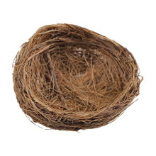 Handgemaakt geweven vogelhuisje met platte bodem, natuurlijk vogelhuisje, kooiaccessoires, accessoires voor kleine dieren, bedhuisje, vogelkooi L3G7