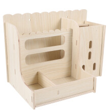 Wooden Holder Wear-resistant Bunny Feeder Household Feeder Guinea Pig Feeder