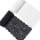 Fita de renda elástica de 4 polegadas (4 polegadas) de largura, com estampa floral de rosas em branco e preto, ideal para costura, artesanato, 1