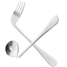 Kyynärpäälusikka Haarukka Hopeiset aterimet Aterimet Haarukka Pöytätarvikkeet Mini Kauhat Mini Ruoka Käytännöllinen Haarukka Taapero Lapsi