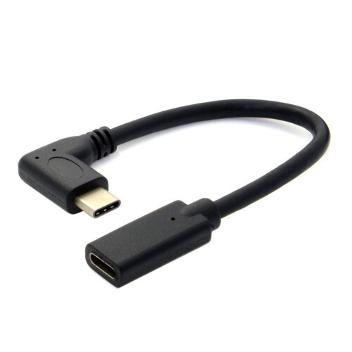 SUSUchensΚαλώδιο δεδομένων επέκτασης USB3.1 τύπου C αρσενικό σε θηλυκό 20cm, ορθογώνιο 90