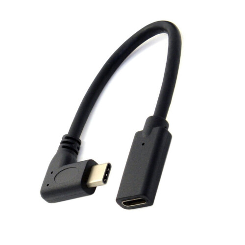 SUSUchensΚαλώδιο δεδομένων επέκτασης USB3.1 τύπου C αρσενικό σε θηλυκό 20cm, ορθογώνιο 90 1
