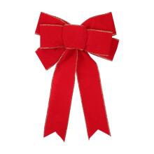 Kerstdecoratie met rode fluwelen strik, compatibel met Tahtuvzn, voor kerstboom, krans, geschenkdoos, raam en muur, feestelijke huisdecoratie
