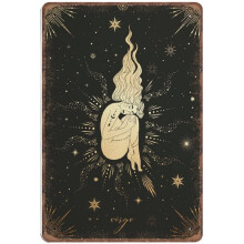 Plaque en métal 20 x 30 cm, motif déesse Vierge, cadeau astrologique pour les natifs de la Vierge, décoration murale vintage pour la maison, le