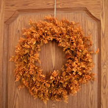 Couronne d'Halloween de 30 cm pour porte d'entrée, compatible avec l'extérieur, les murs, les placards et les clôtures - Décoration idéale pour