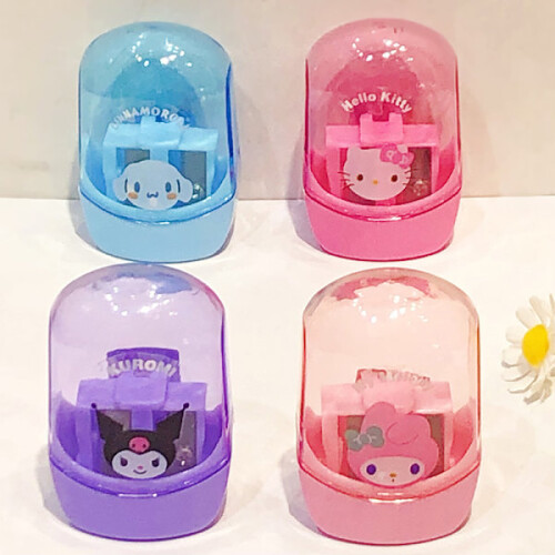Cartoon Pencil Sharpener Portable Mini Double Hole Pencil Sharpener ONESIZE 2